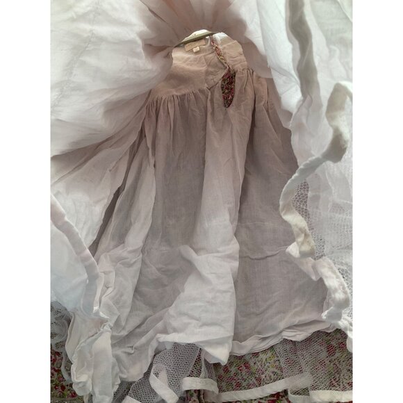 Laura Ashley Girl 6X Ditsy Floral Dress Embroidered Lace Butterfly Tulle Hem Lin - Picture 7 of 15